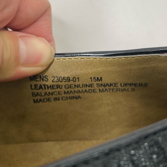 Stacy Adams Men’s SANTANA II Moc Toe Tassel Slip On Loafer Snakeskin 15 One Wear - Picture 8 of 8